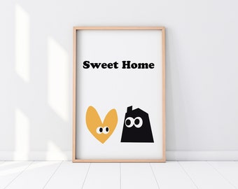 Sweet home Bright Poster. Instant download printable. Young Lifestyle. Ready to frame 20 sizes. Familiy print Bright Living room decor