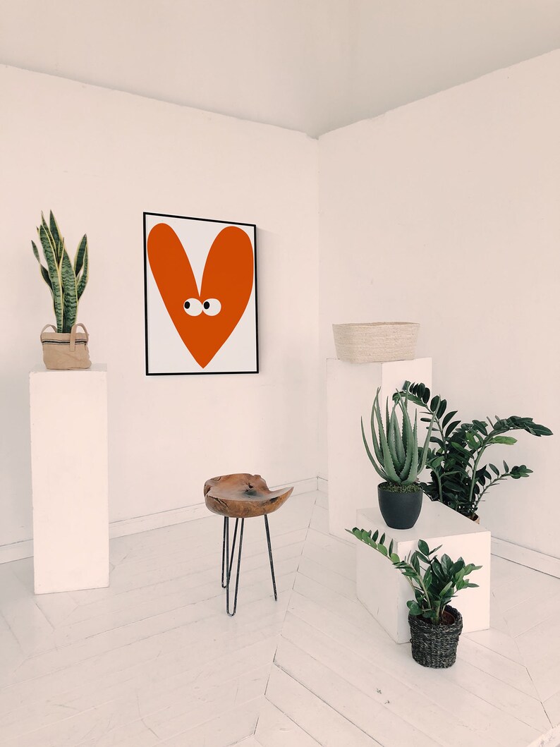 Cartel amarillo brillante del amor. Descarga instantánea imprimible. Estilo de vida joven. Listo para enmarcar 20 tamaños. Regalo para ella. Decoración luminosa de la sala de estar imagen 9