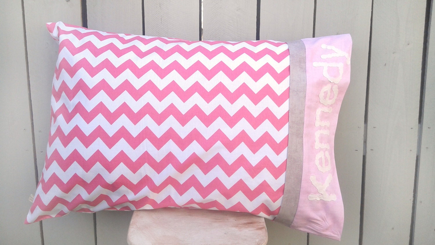 Personalized Hot Pink Pillow Case Kids Monogrammed Etsy