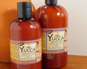 Yucca Shampoo | 8 oz | Soapwort Shampoo | Soap Nut Shampoo | Sulfate Free | SLS Free | Shea Butter | Oat Protein | Shiny Hair