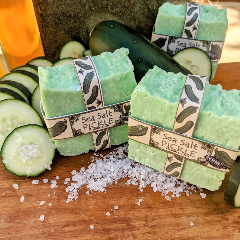 Pickle Soap With Sea Salt Etsy