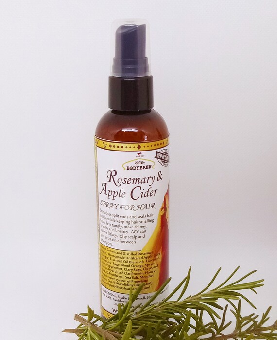 Rosemary Apple Cider Vinegar Hair Spray Natural Anti Static Etsy