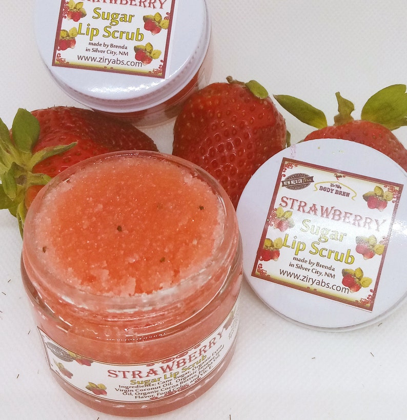 Strawberry Sugar Lip Scrub Lip Exfoliation Edible Lip Etsy