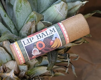 Piña Colada Lip Balm · Natural Lip Care in Paper Tube · Small Batch Handmade