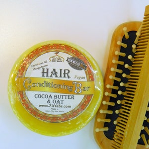 Hair Conditioning Bar - Abyssinian Oil, Mango Butter. Vegan, Sustainable, Low Packaging, Eco Friendly, Economical, Long Lasting