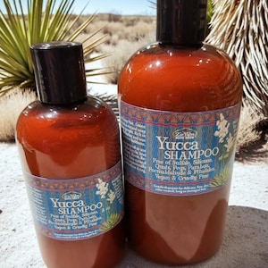Yucca Shampoo | Soapwort | Soap Nut Shampoo | Sulfate Free | Silicone Free | No Animal Testing | 16 oz | Herbal Shampoo | PEG Free