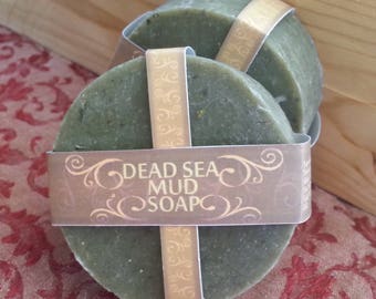 Dead Sea Mud Soap | Complexion Soap | Face Soap | Vegan Soap | Sulfur Soap | Exfoliating | Oily Skin Soap | Salt Soap |