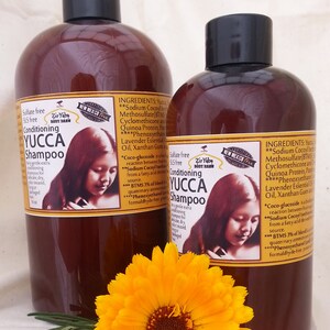 Yucca Shampoo Soapwort Soap Nut Shampoo Sulfate Free Silicone Free No Animal Testing 16 oz Herbal Shampoo PEG Free image 7