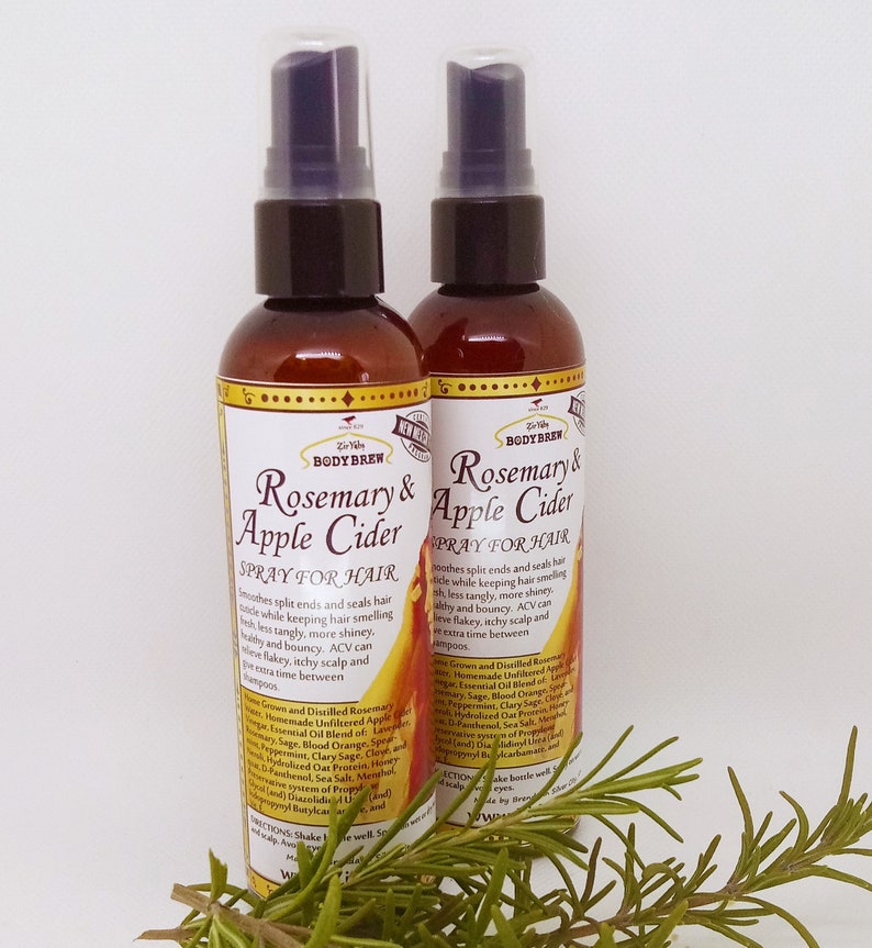 Rosemary Apple Cider Vinegar Hair Spray Natural antistatic Etsy