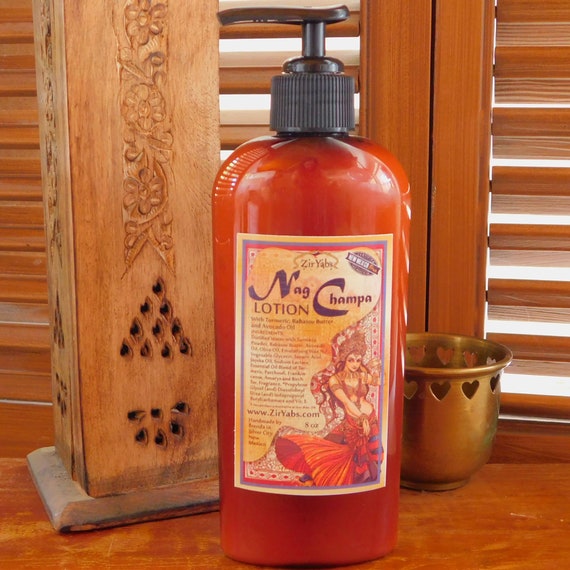 Nag Champa Lotion With Turmeric Exotic Incense Scent 