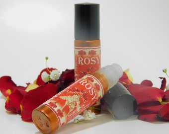 Rosy Essential Oil Blend in Glass Roll On with Fractionated Coconut Oil