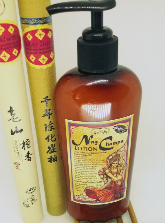 Nag Champa Lotion With Turmeric Exotic Incense Scent 