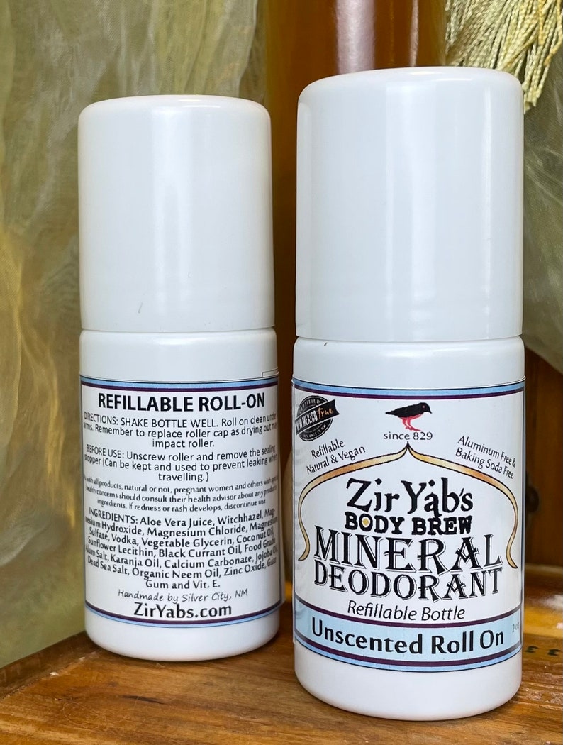 Mineral Deodorant Flower Garden Roll On 2.5 oz Refillable Bottle Vegan Baking Soda Free Aluminum Free image 9