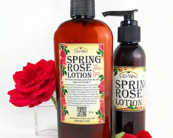 Spring Rose Lotion · Floral Body Moisturizer · Rosewood & Geranium Blend