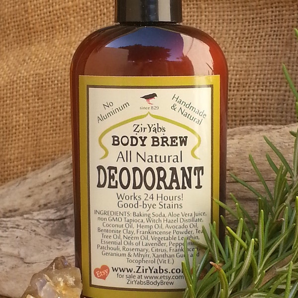 Natural Deodorant Aluminum Free and Non Staining Frankincense Lotion Deodorant that lasts 24 hours, Vegan