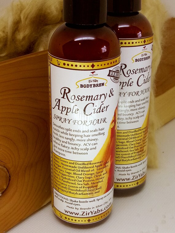 Rosemary Apple Cider Vinegar Hair Spray Natural Anti Static Etsy