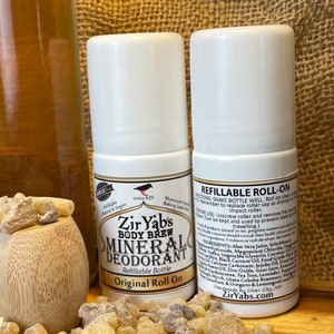 Mineral Deodorant · Roll On · Refillable · Vegan · Baking Soda Free · Aluminum Free