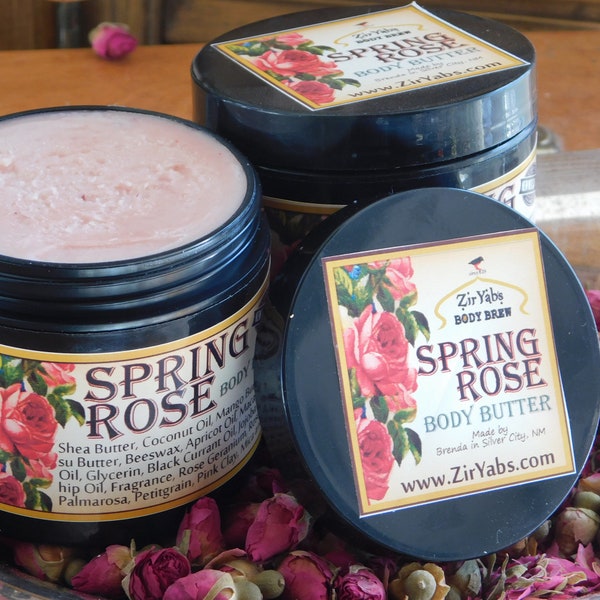 Spring Rose Body Butter with Jojoba Oil and Argan Oil