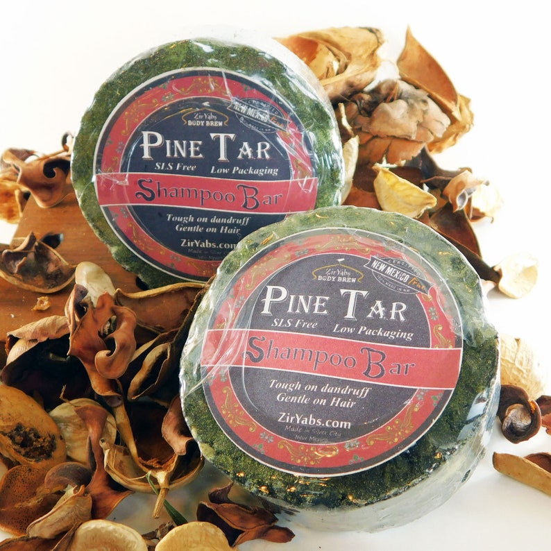SALON QUALITY Pine Tar Shampoo Bar Gentle for Scalp and Oily Hair image 1