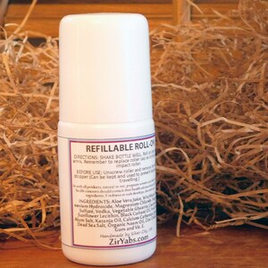 Mineral Deodorant Flower Garden Roll On 2.5 oz Refillable Bottle Vegan Baking Soda Free Aluminum Free image 5