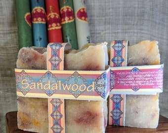 Sandalwood Soap | Sixties Soap | Our most popular soap | Men's Soap | Tumeric | Annatto | Hibiscus