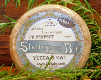Zero Waste Yucca Shampoo Bar Double Size.  Gentle, No Lye, Sulfate Free, Ph Balanced, Vegan