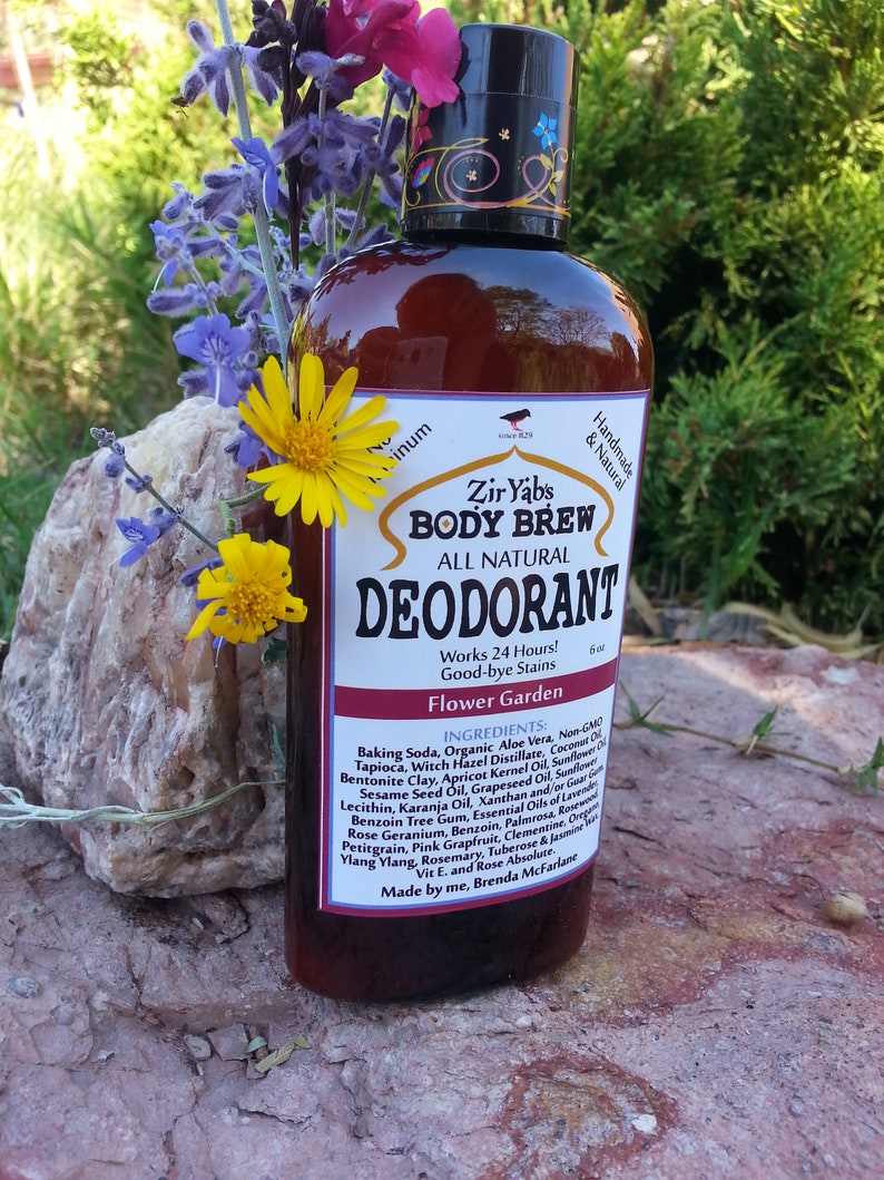 Natural Deodorant Aluminum Free and Non Staining Frankincense Lotion Deodorant that lasts 24 hours, Vegan FLOWER GARDEN