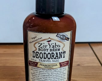 Strong Natural Deodorant Frankincense -  2 oz - Travel Size, Trial Size