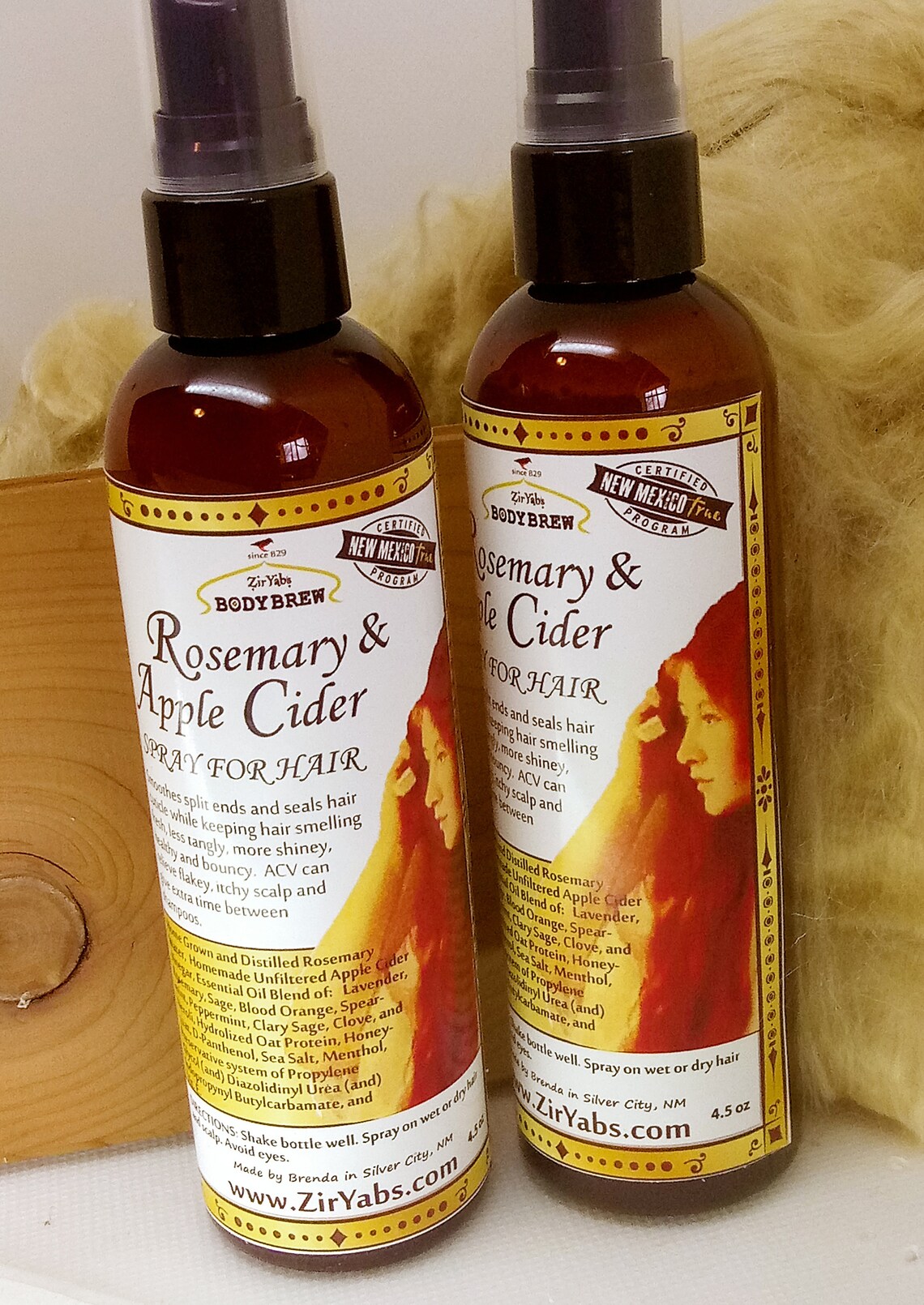 Rosemary Apple Cider Vinegar Hair Spray Natural antistatic Etsy