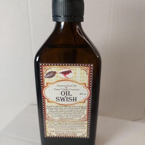 OIL PULLING, Oil Swish, Refill, Organic Sesame Seed Oil, Organic Extra Virgin Coconut Oil, Hempseed Oil