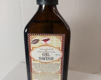 OIL PULLING, Oil Swish, Refill, Organic Sesame Seed Oil, Organic Extra Virgin Coconut Oil, Hempseed Oil