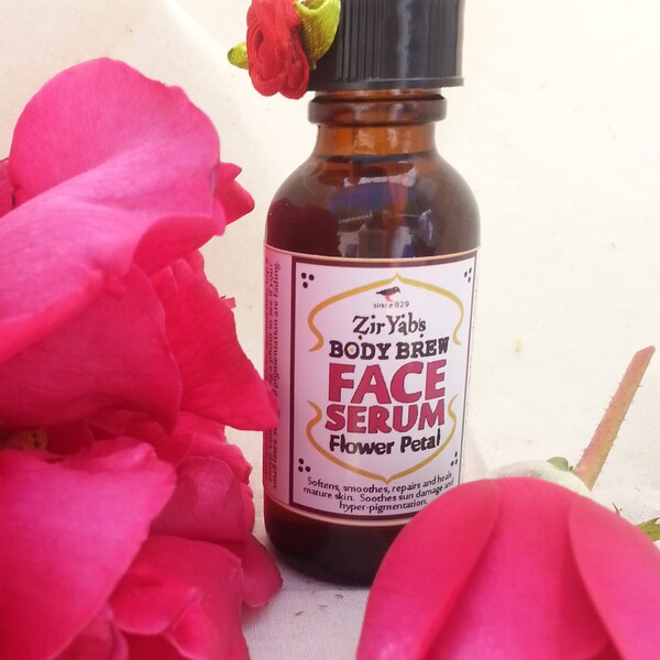 Flower Petal Face Serum  | Carrot Seed Essential Oil | Sea Buckthorn | Primrose Oil | Rosehip Oil | Black Currant