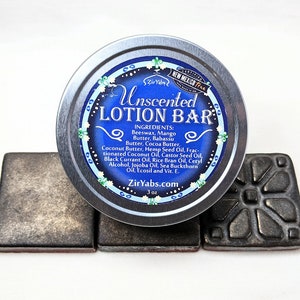 Unscented Lotion Bar | Handmade | Natural | Low Packaging | Vegan | Fragrance Free | Preservative Free