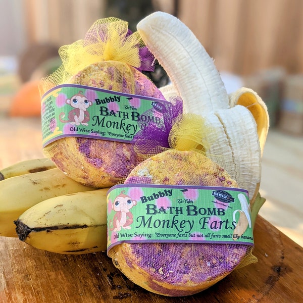 Monkey Farts Bubbly Bath Bomb