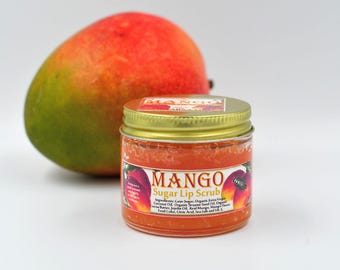 Exfoliante labial de mango y azúcar · Exfoliante labial natural · Aroma tropical