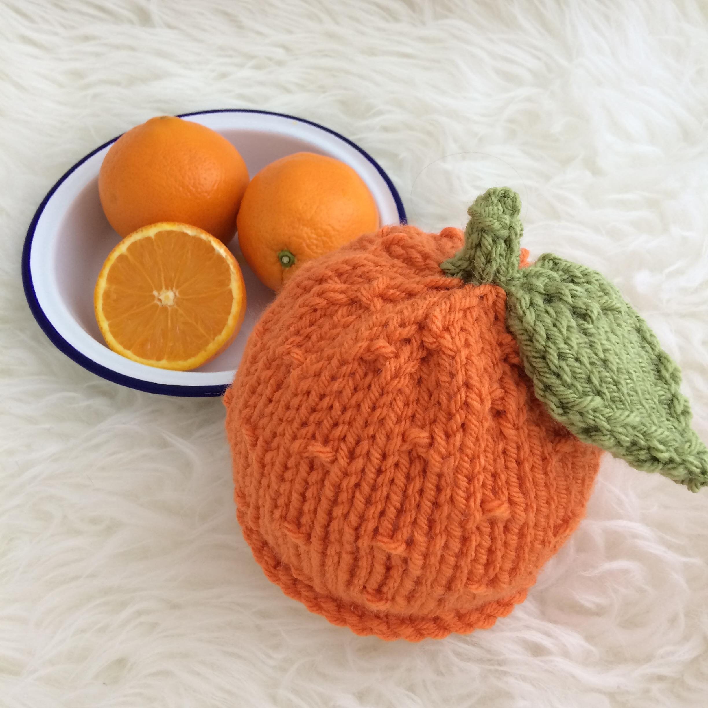 Knitted Orange Baby Hat Satsuma Clementine Preemie Newborn Boy Etsy