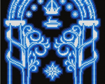 Durin's Door Cross Stitch Pattern