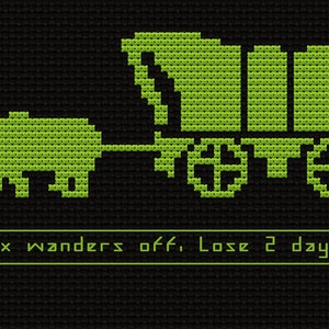 Oregon Trail Wild Ox Cross Stitch Pattern