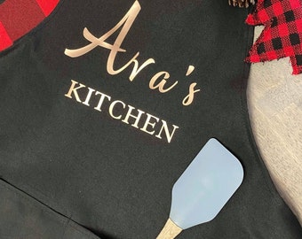 Rose Gold Personalized Apron, Christmas present for her apron, Apron, Gifts for her, hostess gift, women apron, baking apron, custom gift