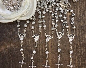 35 pcs Decade Rosaries/Mini rosaries/First communion favors Recuerditos Bautizo/ Mini Rosary Baptism Favors 35 pcs, baptism church