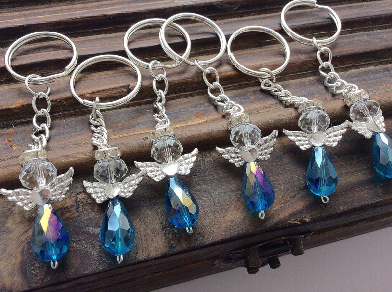 60pcs Angel keychain/christening favor/baptism angel favor/boy Etsy