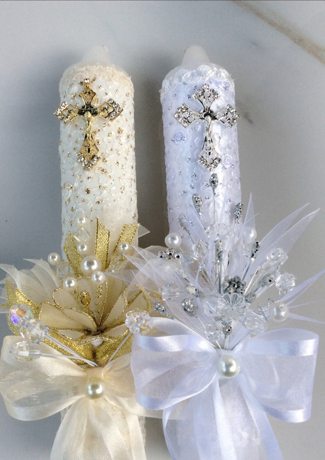 Baptism Candle Set/baptism Candle/vela Para Bautizo/religious Etsy