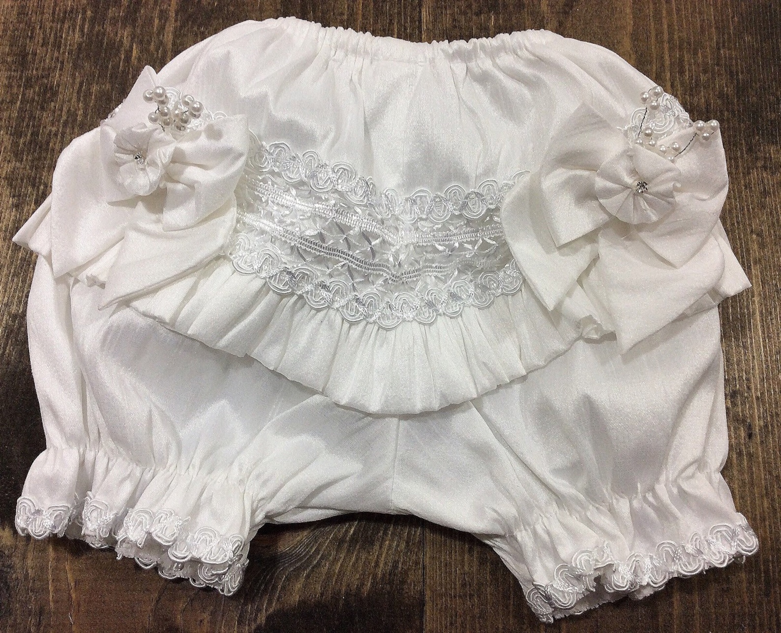 Baby Girl Bloomers Ruffle Bloomers Lace Bloomers White Etsy