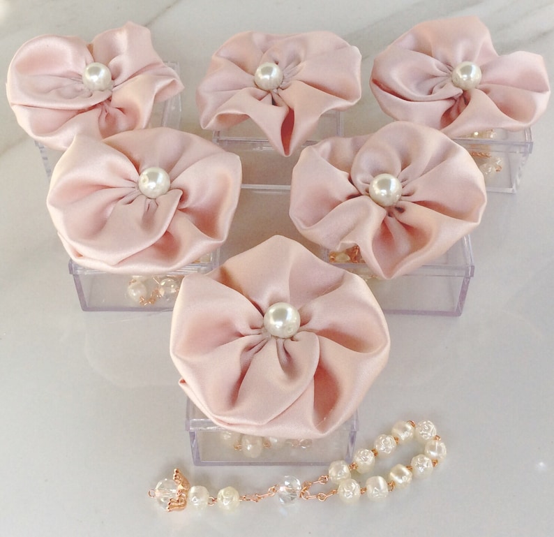 25pcs blush pink favors Weddingbaptism Favor Box with Rosaries Communion Favor BoxRosarioCommunionboda Confirmation religious