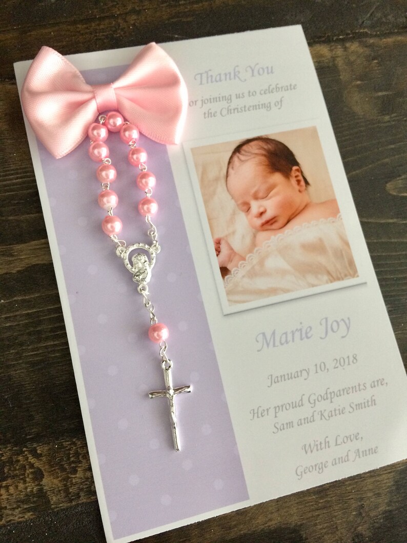 Favor Cards 32pcs/christening gift/Baptism Rosary card/ Shabby Etsy