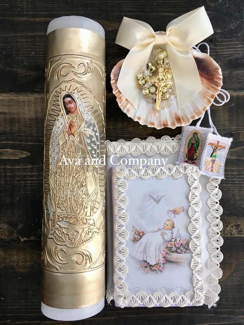 Baptism Candle Set/baptism Candle/vela Para Bautizo Etsy
