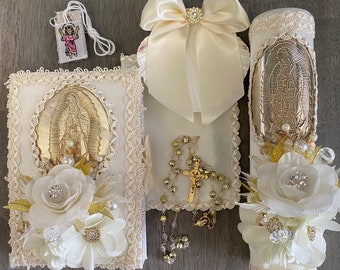 Baptism candle set/Virgen de Guadalupe/Communion Candle Set/Vela de Communion/Vela de (G)