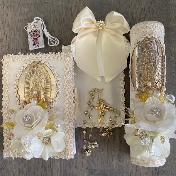 Baptism candle set/Virgen de Guadalupe/Communion Candle Set/Vela de Communion/Vela de (G)