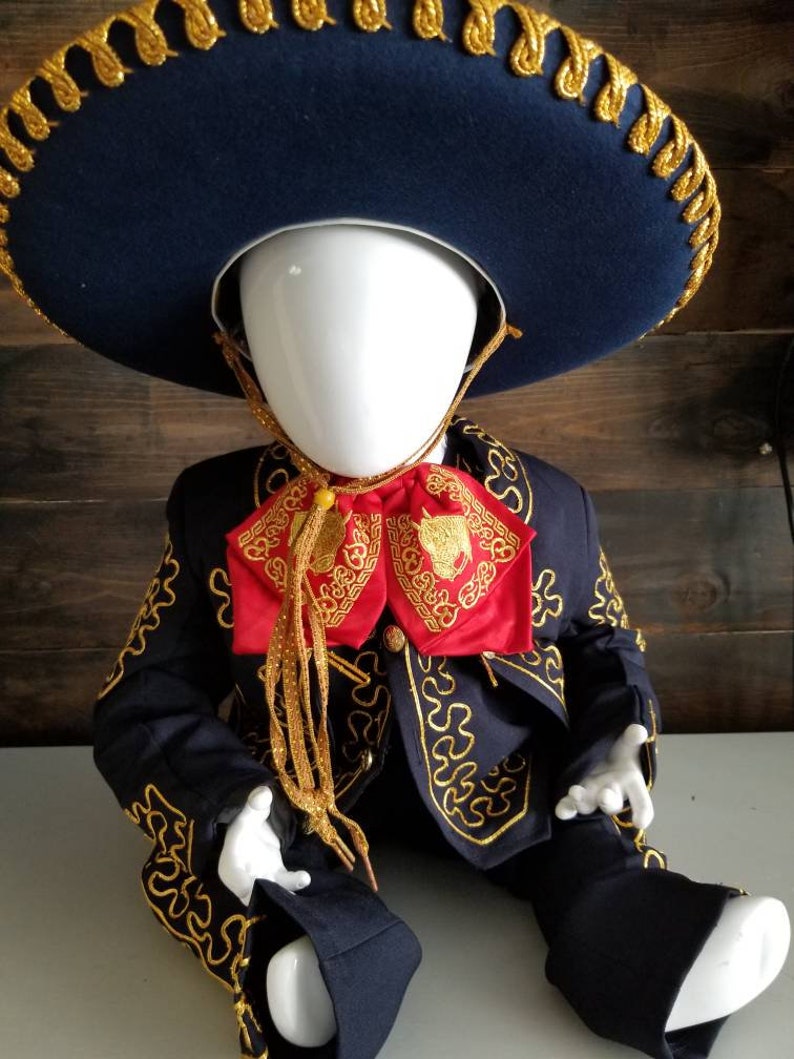 Navy Gold Baby Mariachi Boy Traje Charro Azul & oro Etsy