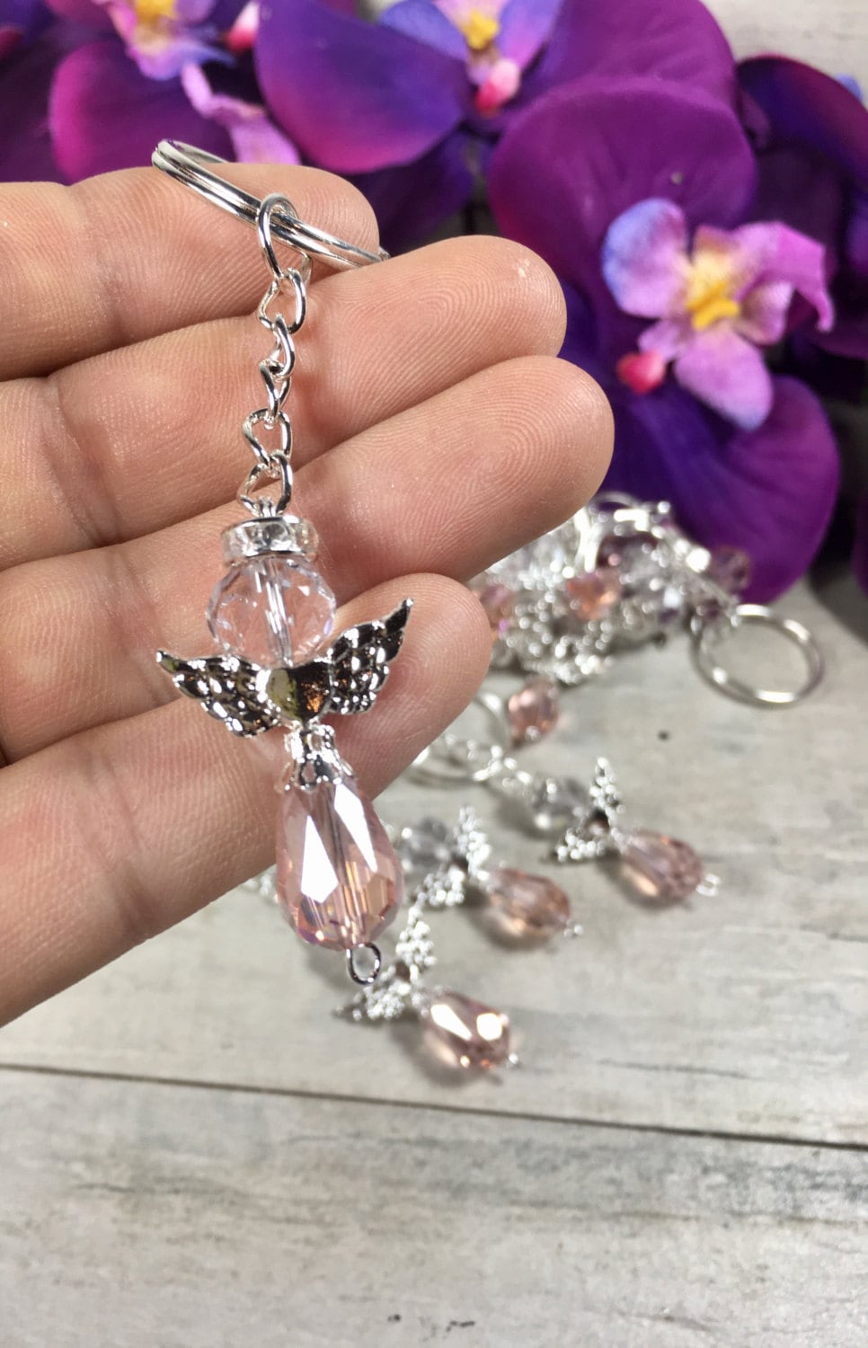 60pcs Angel keychain/christening favor/baptism angel favor/boy Etsy